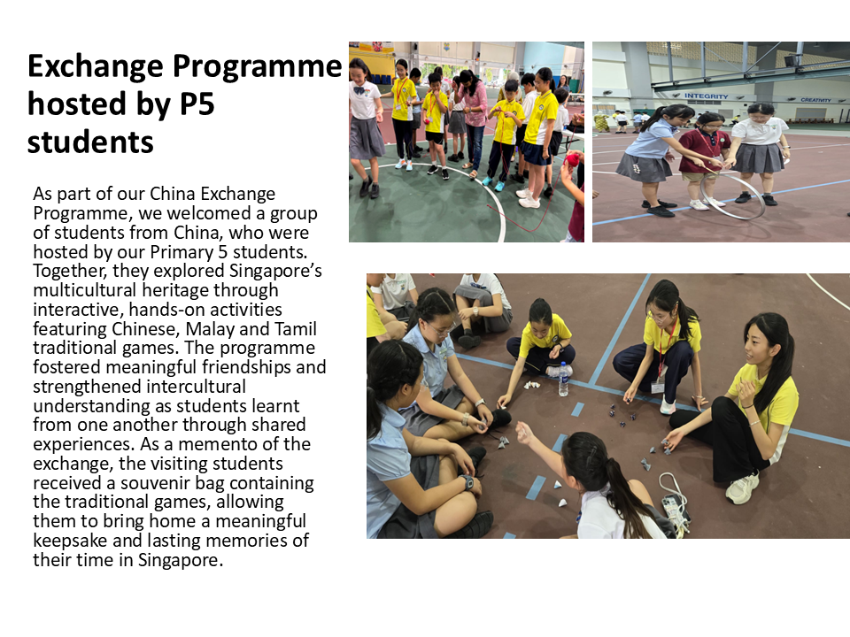Exchange Programme hosted by P5 students